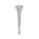 Gabriel & Co. 14k White Gold Victorian Straight Engagement Ring