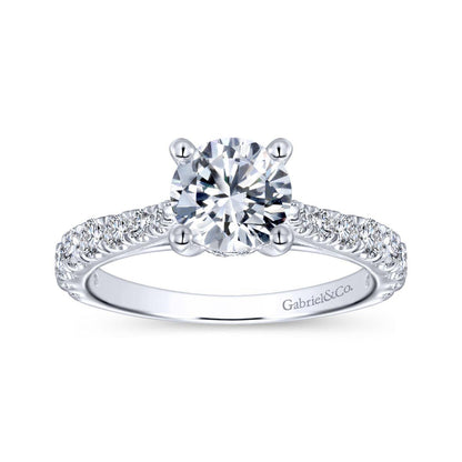 Gabriel & Co. 14k White Gold Contemporary Straight Engagement Ring