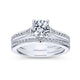 Gabriel & Co. 14k White Gold Contemporary Straight Engagement Ring