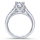 Gabriel & Co. 14k White Gold Contemporary Straight Engagement Ring