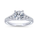 Gabriel & Co. 14k White Gold Contemporary Straight Engagement Ring