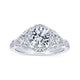 Gabriel & Co. 14k White Gold Victorian Halo Engagement Ring