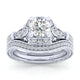 Gabriel & Co. 14k White Gold Victorian Halo Engagement Ring