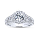 Gabriel & Co. 14k White Gold Entwined Halo Engagement Ring