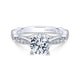 Gabriel & Co. 14k White Gold Entwined Straight Engagement Ring