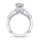 Gabriel & Co. 14k White Gold Entwined Straight Engagement Ring