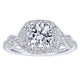 Gabriel & Co. 14k White Gold Entwined Halo Engagement Ring