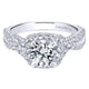 Gabriel & Co. 14k White Gold Entwined Halo Engagement Ring