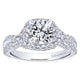 Gabriel & Co. 14k White Gold Entwined Halo Engagement Ring