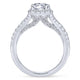 Gabriel & Co. 14k White Gold Entwined Halo Engagement Ring