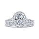 Gabriel & Co. 14k White Gold Contemporary Halo Engagement Ring