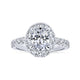Gabriel & Co. 14k White Gold Contemporary Halo Engagement Ring