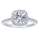 Gabriel & Co. 14k White Gold Entwined Halo Engagement Ring