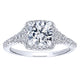 Gabriel & Co. 14k White Gold Entwined Halo Engagement Ring