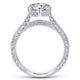 Gabriel & Co. 14k White Gold Crown Straight Engagement Ring
