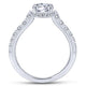Gabriel & Co. 14k White Gold Crown Straight Engagement Ring