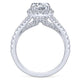 Gabriel & Co. 14k White Gold Entwined Halo Engagement Ring