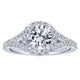 Gabriel & Co. 14k White Gold Entwined Halo Engagement Ring