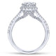 Gabriel & Co. 14k White Gold Entwined Halo Engagement Ring