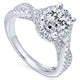 Gabriel & Co. 14k White Gold Entwined Halo Engagement Ring