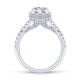 Gabriel & Co. 14k White Gold Entwined Double Halo Engagement Ring
