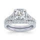 Gabriel & Co. 14k White Gold Entwined Double Halo Engagement Ring