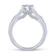 Gabriel & Co. 14k White Gold Entwined Straight Engagement Ring