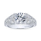 Gabriel & Co. 14k White Gold Entwined Straight Engagement Ring