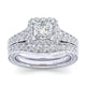 Gabriel & Co. 14k Two Tone Gold Blush Halo Engagement Ring
