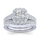 Gabriel & Co. 14k Two Tone Gold Blush Halo Engagement Ring
