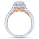 Gabriel & Co. 14k Two Tone Gold Blush Halo Engagement Ring