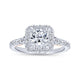 Gabriel & Co. 14k Two Tone Gold Blush Halo Engagement Ring