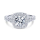 Gabriel & Co. 14k White Gold Entwined Halo Engagement Ring