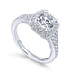 Gabriel & Co. 14k White Gold Entwined Halo Engagement Ring