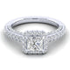 Gabriel & Co. 14k White Gold Infinity Halo Engagement Ring