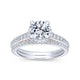 Gabriel & Co. 14k Two Tone Gold Crown Straight Engagement Ring