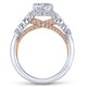 Gabriel & Co. 14k Two Tone Gold Crown Straight Engagement Ring