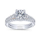 Gabriel & Co. 14k Two Tone Gold Crown Straight Engagement Ring