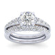 Gabriel & Co. 14k Two Tone Gold Crown Straight Engagement Ring