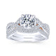 Gabriel & Co. 14k Two Tone Gold Crown Twisted Engagement Ring