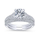 Gabriel & Co. 14k White Gold Contemporary Split Shank Engagement Ring