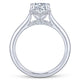 Gabriel & Co. 14k White Gold Contemporary Straight Engagement Ring