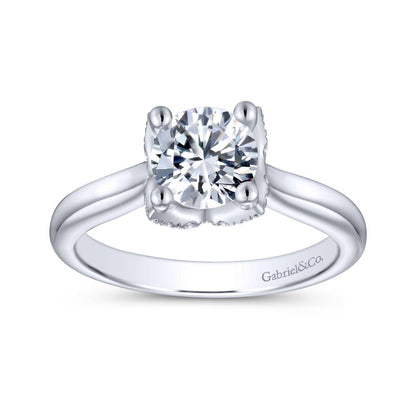 Gabriel & Co. 14k White Gold Contemporary Straight Engagement Ring