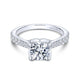 Gabriel & Co. 14k White Gold Contemporary Straight Engagement Ring