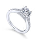 Gabriel & Co. 14k White Gold Infinity Straight Engagement Ring