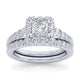 Gabriel & Co. 14k White Gold Contemporary Halo Engagement Ring