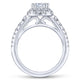 Gabriel & Co. 14k White Gold Contemporary Halo Engagement Ring
