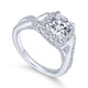 Gabriel & Co. 14k White Gold Infinity Halo Engagement Ring