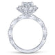 Gabriel & Co. 14k White Gold Embrace Double Halo Engagement Ring