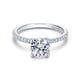 Gabriel & Co. 14k White Gold Contemporary Straight Engagement Ring